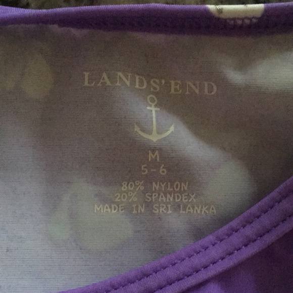 LAND’S END Purple Butterfly Swim Shirt - Picture 5 of 5